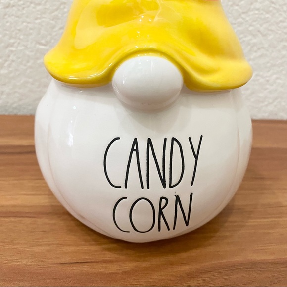RAE DUNN Candy Corn Gnome Ceramic Halloween Figurine Thanksgiving Fall Decor - Picture 5 of 13